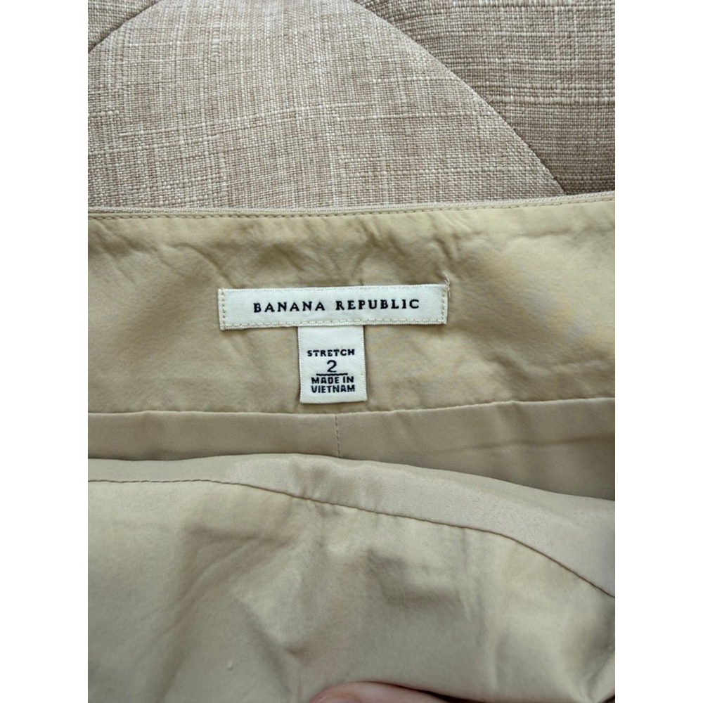 Women's Banana Republic Beige Stretch Mini Skirt Size 2 - Picture 4 of 8